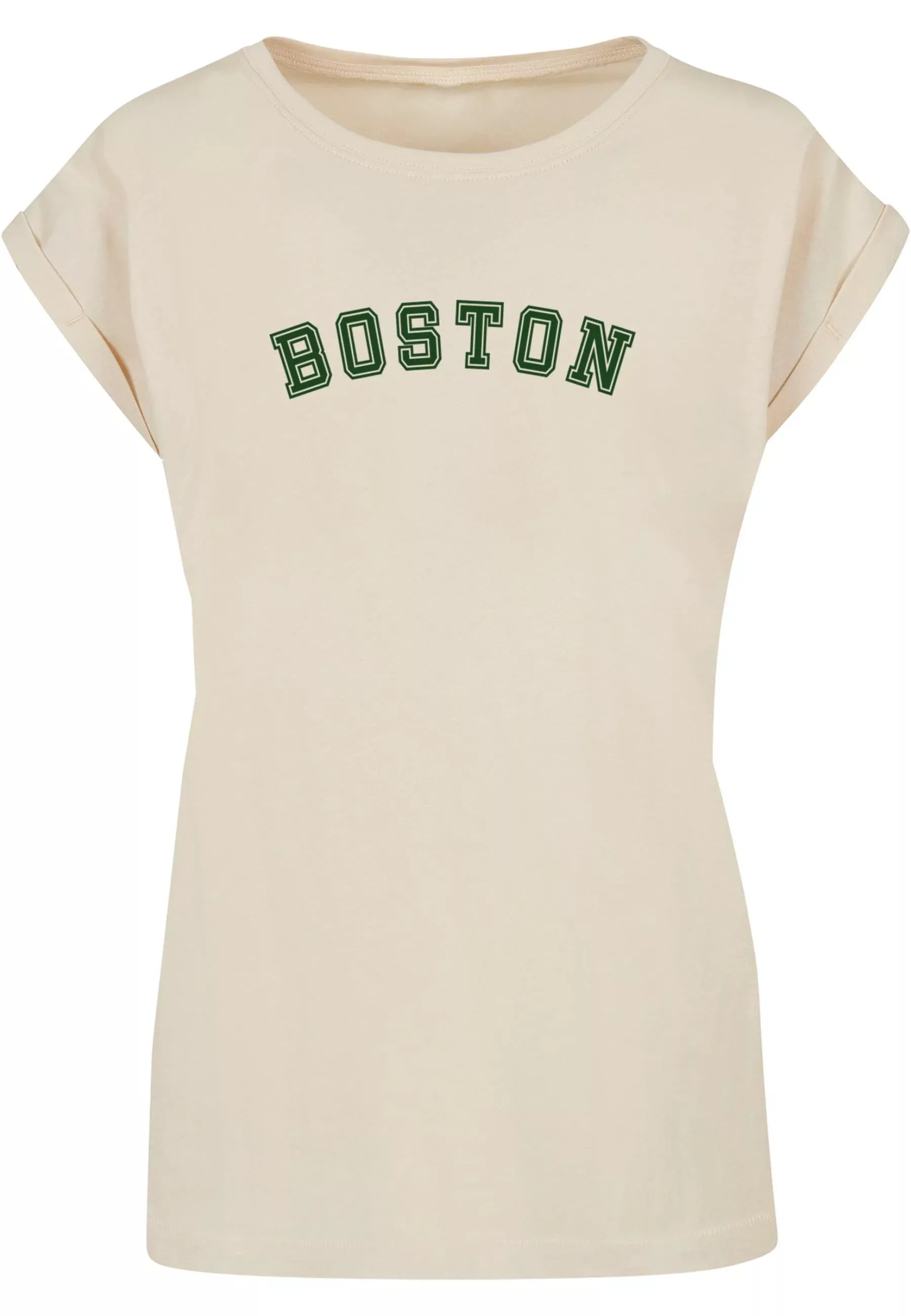Merchcode T-Shirt "Merchcode Damen Ladies Boston Extended Shoulder Tee", (1 günstig online kaufen