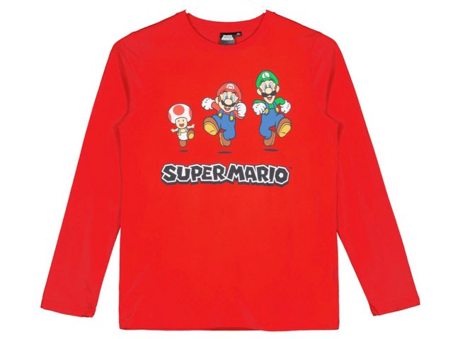 Super Mario Langarmshirt in verschiedenen Farben und Größen günstig online kaufen