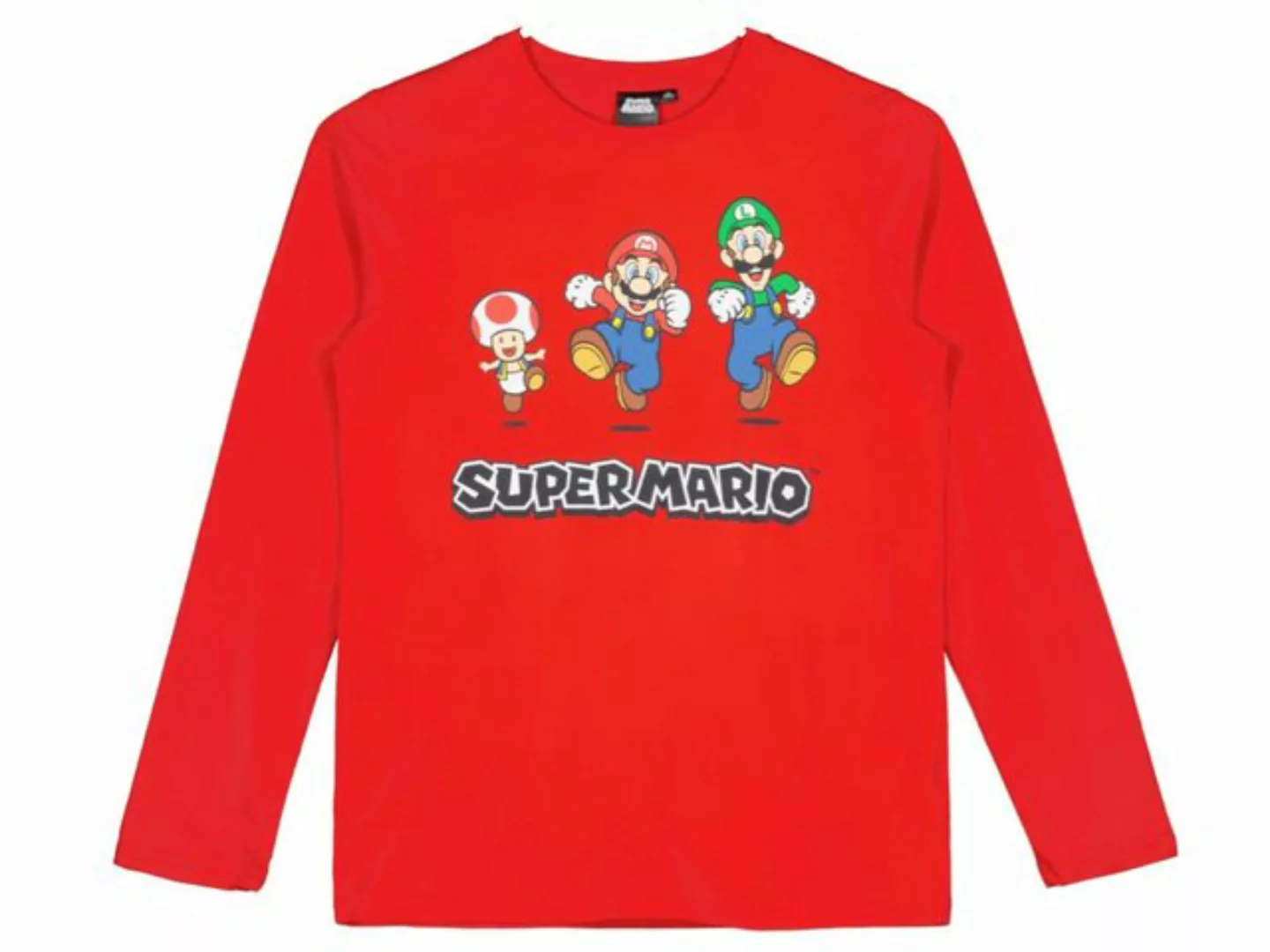 Super Mario Langarmshirt in verschiedenen Farben und Größen günstig online kaufen