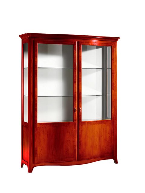 Xlmoebel Vitrine Neu Braun Holz Vitrine Wohnzimmermöbel Design Klassisch Sc günstig online kaufen