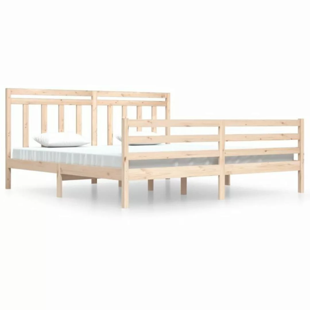 vidaXL Bettgestell Massivholzbett 200x200 cm Bett Bettgestell Doppelbett Be günstig online kaufen