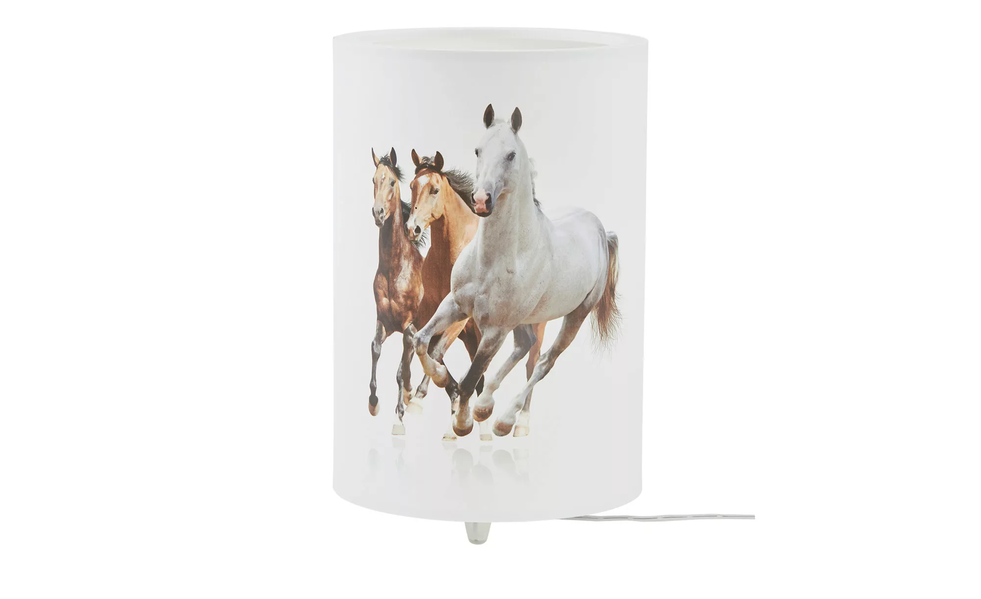 Tischleuchte, 1-flammig, Pferde - weiß - 25 cm - Lampen & Leuchten > Innenl günstig online kaufen