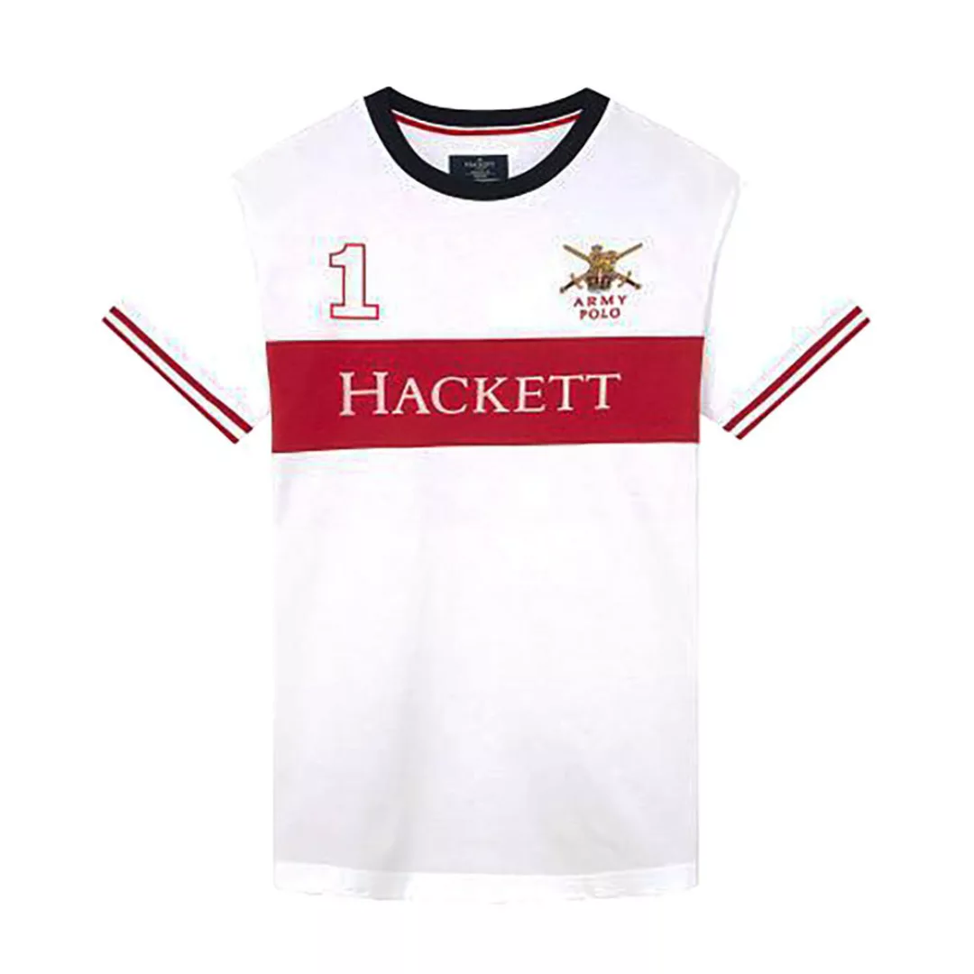 Hackett Army Panel Kurzärmeliges T-shirt S White / Red günstig online kaufen