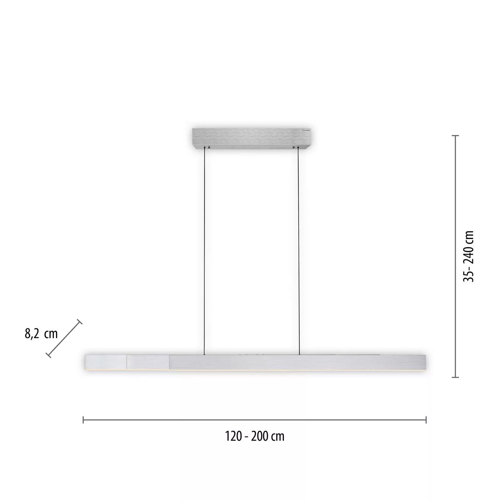 PURE Moto-Rise LED-Hängeleuchte mit CCT, silber günstig online kaufen