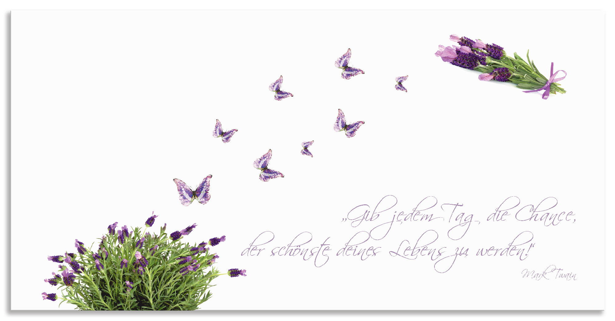 Artland Küchenrückwand »Lila Schmetterlinge an Lavendel«, (1 tlg.), Alu Spr günstig online kaufen