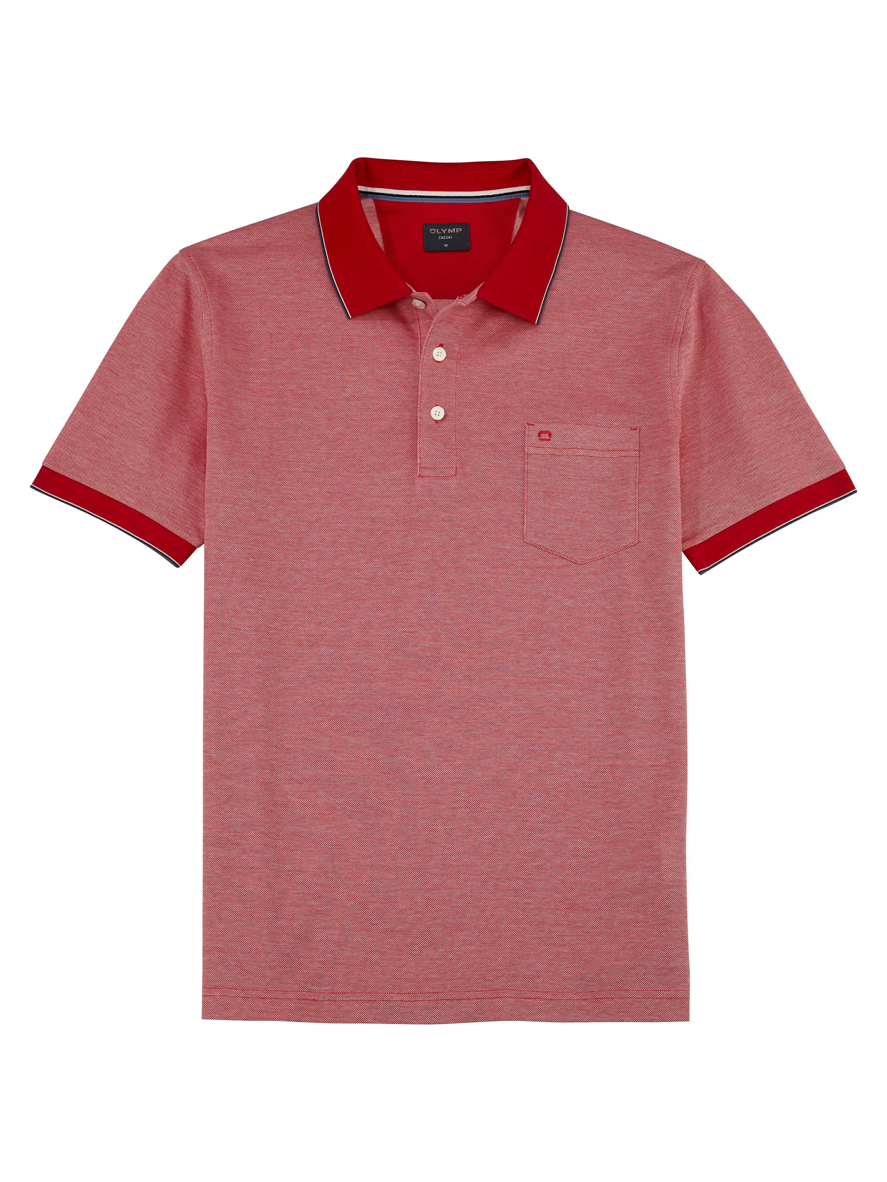 OLYMP Poloshirt "Casual", Two-Tone Piqué, Seitenschlitzen im Saum günstig online kaufen