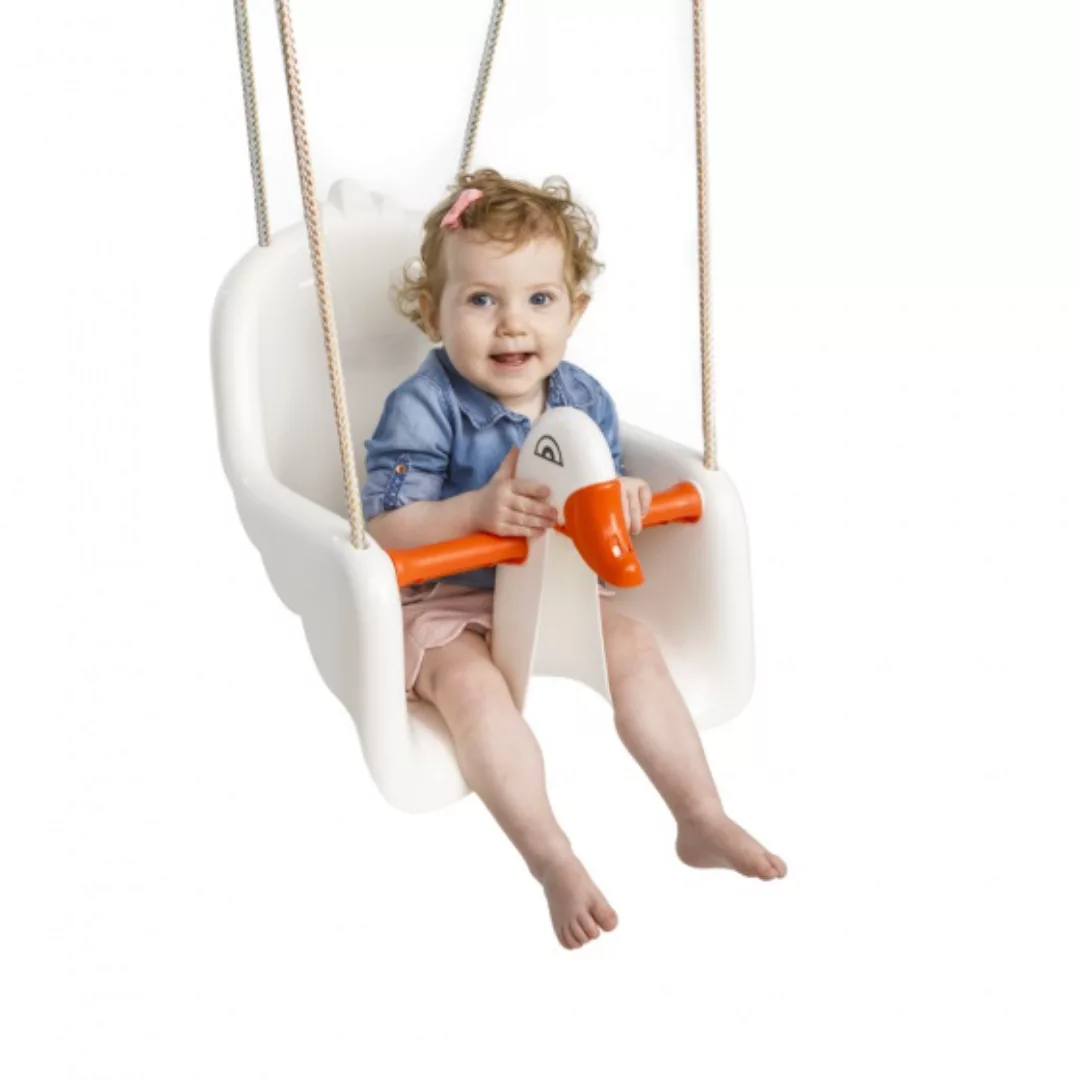 Babyschaukelsitz Swan Weiß/orange günstig online kaufen