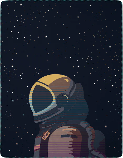 Biederlack Wohndecke »Wohndecke Astronaut«, 150 x 200, mit Zierstich günstig online kaufen