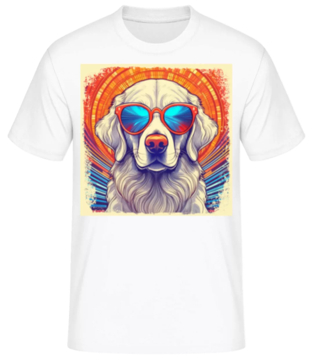 Golden Retriever Hippie Look · Männer Basic T-Shirt günstig online kaufen