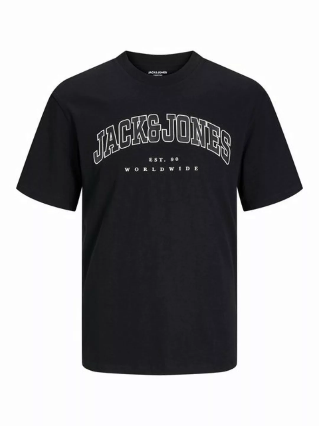 Jack & Jones Herren Rundhals T-Shirt JJECALEB VARSITY - Relaxed Fit günstig online kaufen