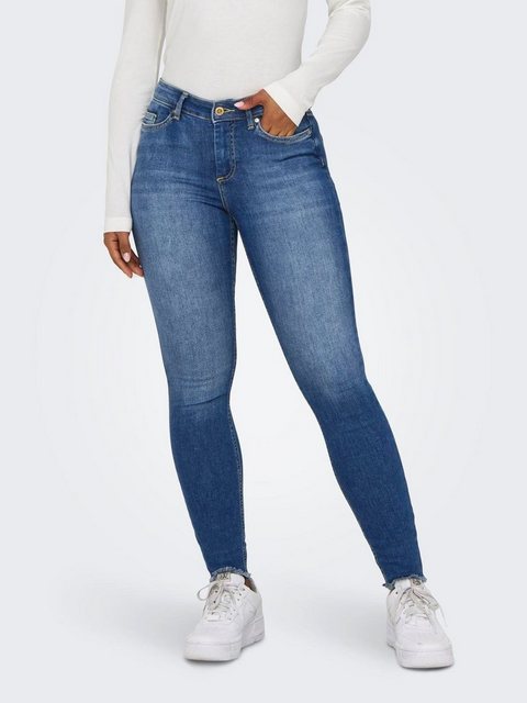 Only Damen Jeans ONLBLUSH MID SK REA1319 - Skinny Fit - Blau - Medium Blue günstig online kaufen