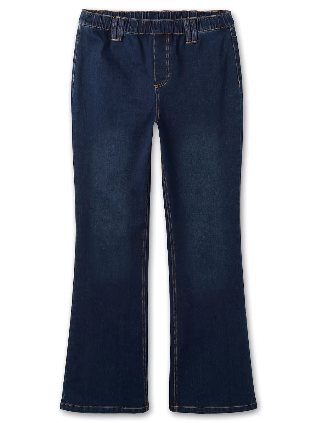 Sheego Bootcut-Jeans Große Größen mit Gummibund und Kontrastnähten günstig online kaufen