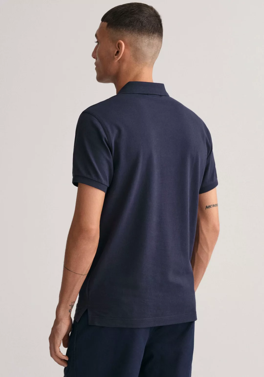 Gant Contrast Piqué Poloshirt Navy - Größe XL günstig online kaufen