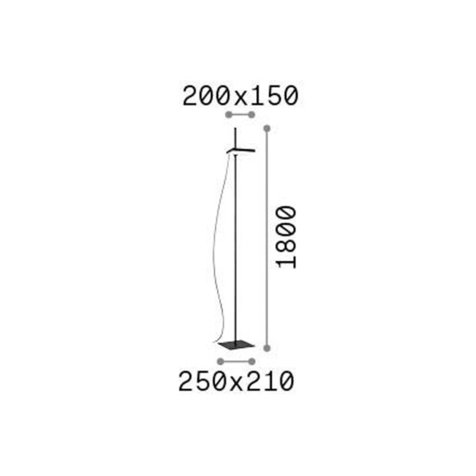 Ideal Lux LED-Stehleuchte Lift, schwarz, Metall, Höhe 180 cm günstig online kaufen