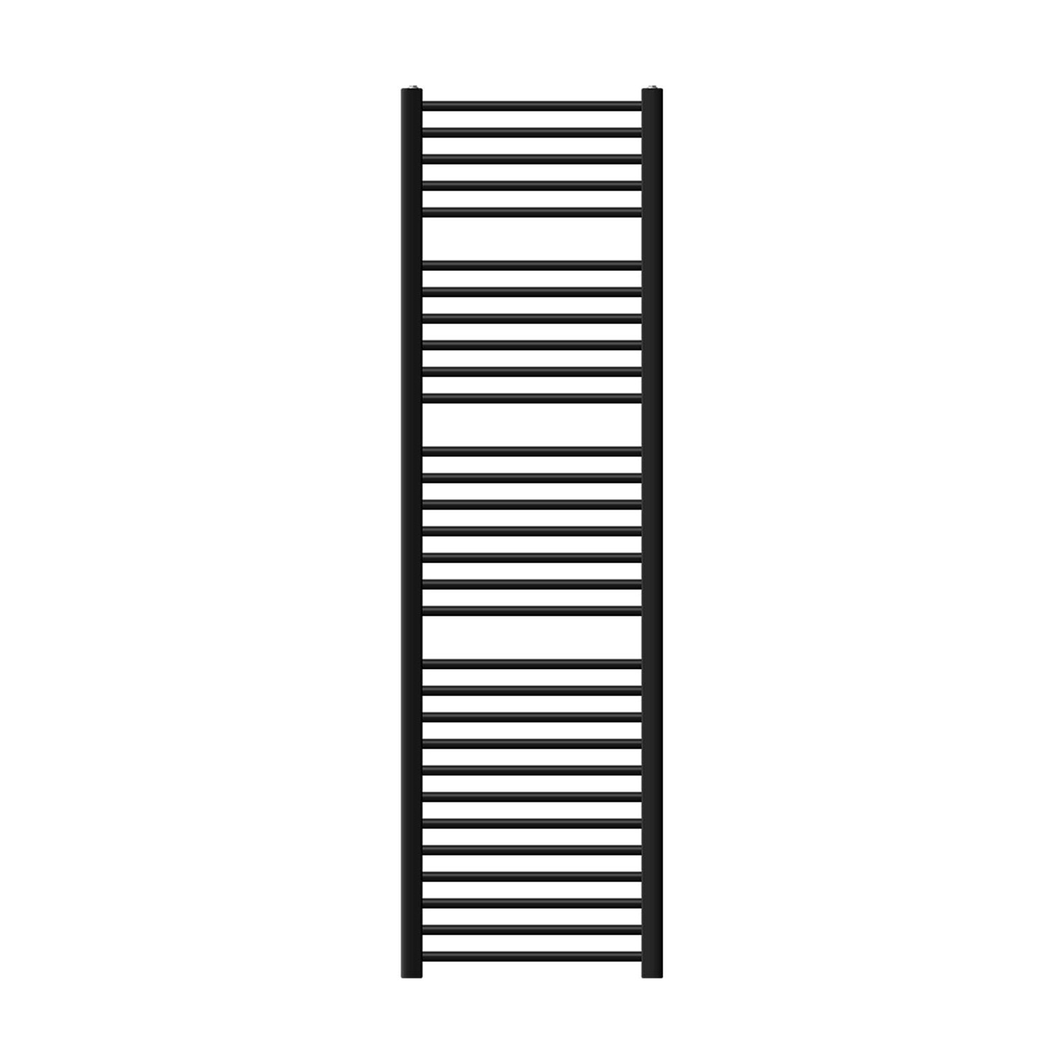 LuxeBath Badheizkörper Sahara 500x1800 mm Schwarz Matt Gebogen Seitenanschl günstig online kaufen