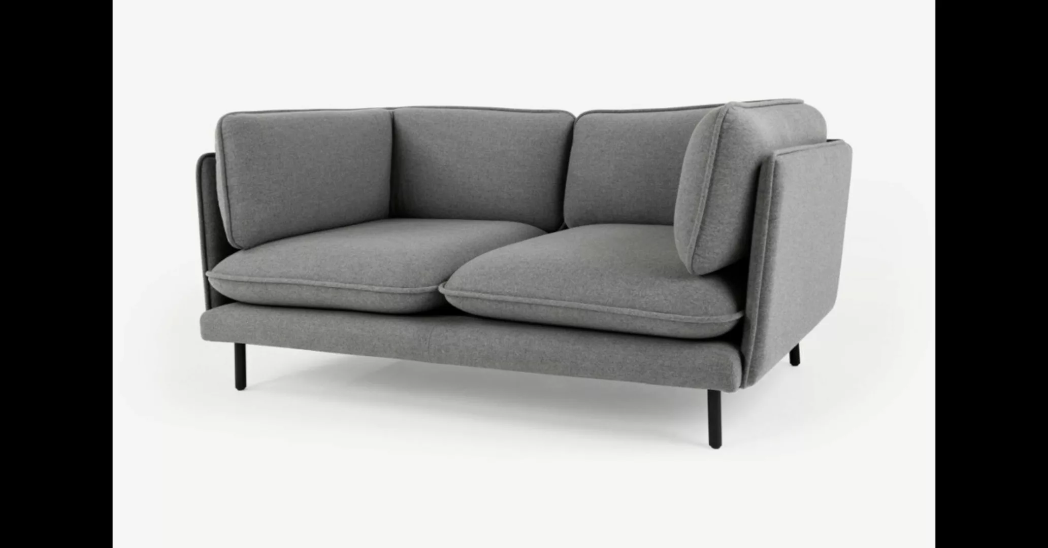 Wes 2-Sitzer Sofa, Grau - MADE.com günstig online kaufen