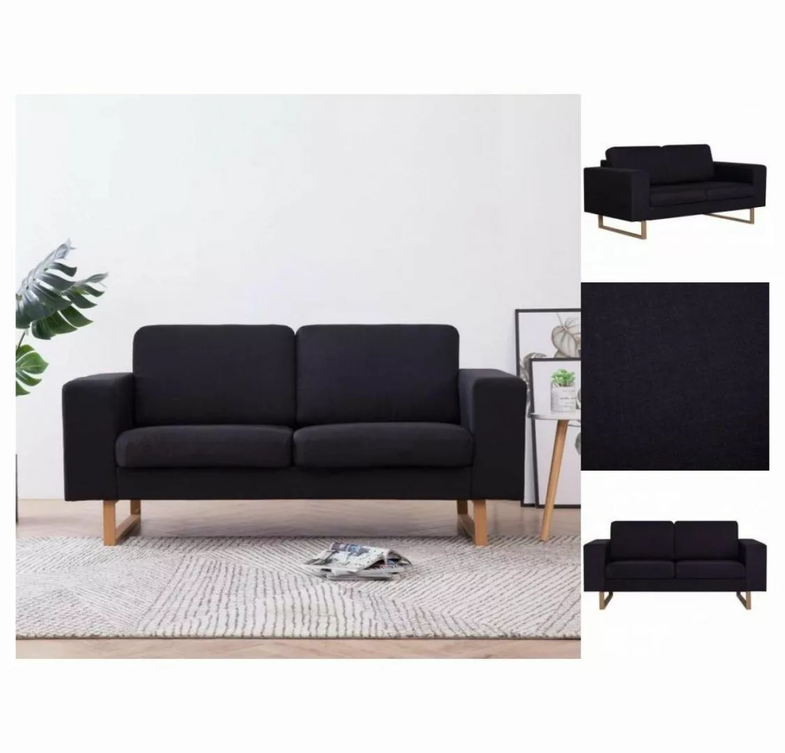 vidaXL Sofa 2-Sitzer-Sofa Stoff Schwarz Couch günstig online kaufen