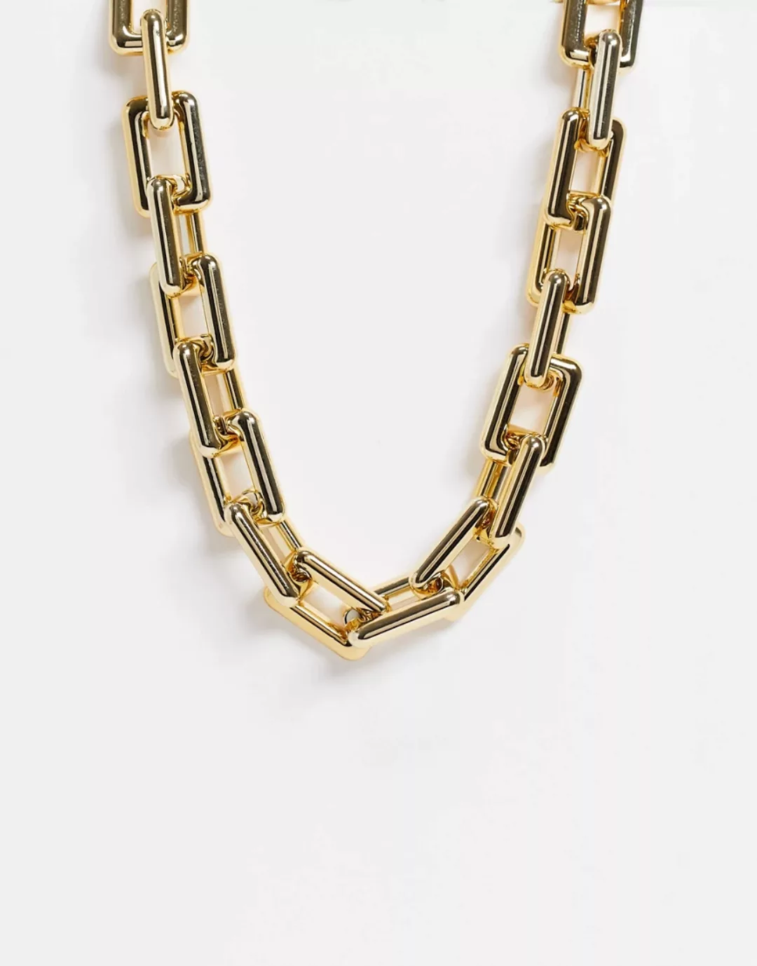 Ego – Halskette mit dicken, eckigen Gliedern in Gold-Goldfarben günstig online kaufen