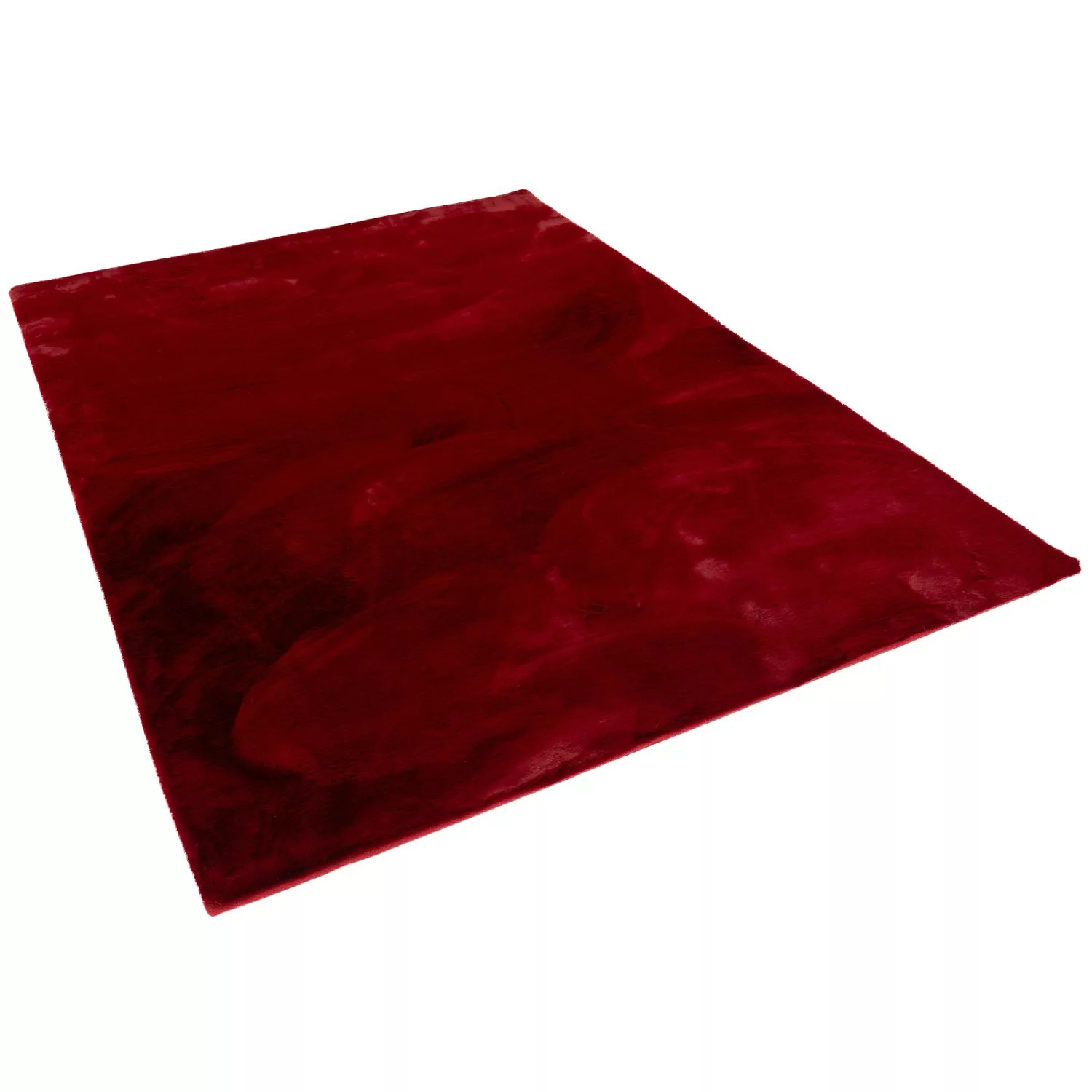 Pergamon Luxus Super Soft Fellteppich Plush Rot 140x180cm günstig online kaufen