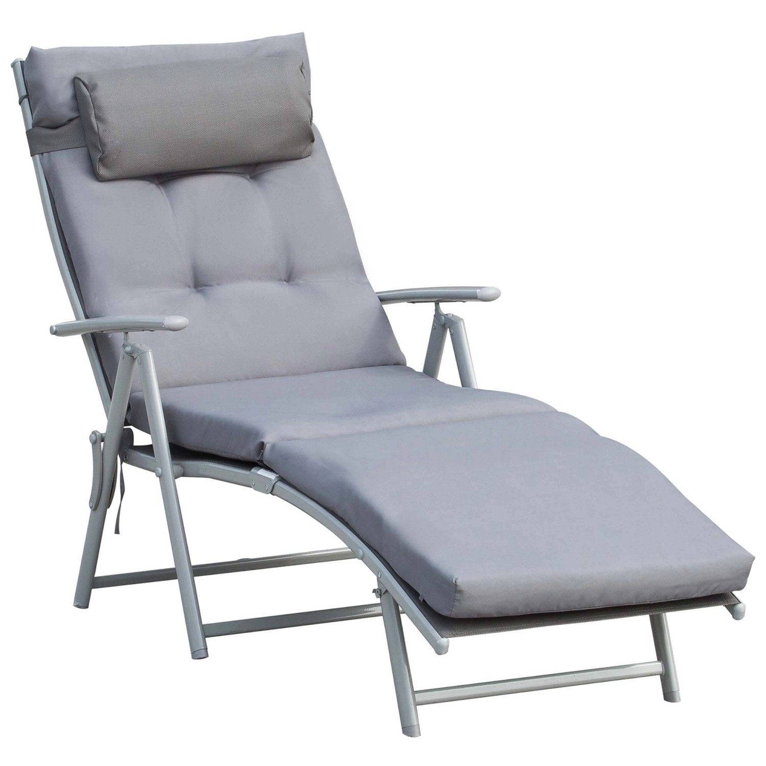 Outsunny Gartenliege Mit Kissen Garten Stoff günstig online kaufen