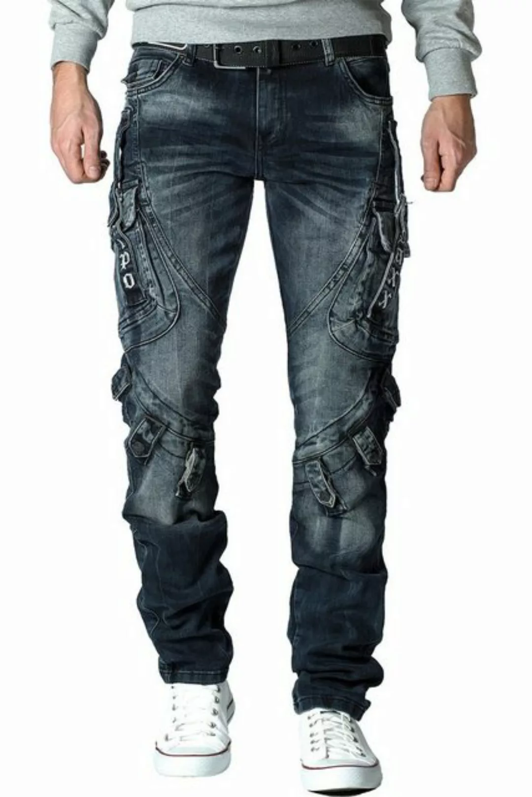Cipo & Baxx Regular-fit-Jeans Cargo Hose BA-CD440 Blau W38/L34 (1-tlg) Casu günstig online kaufen