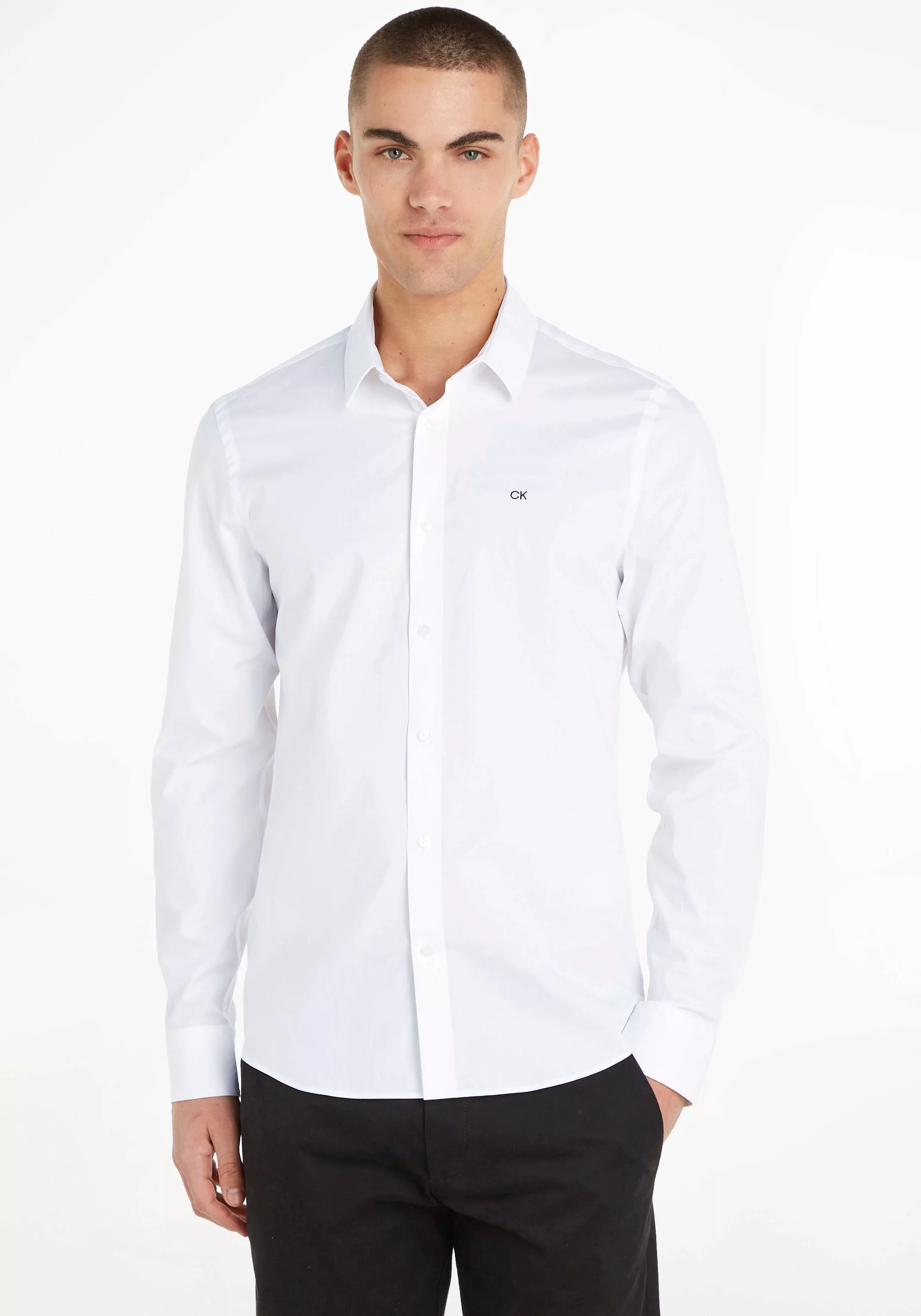 Calvin Klein Businesshemd "STRETCH POPLIN SLIM SHIRT", mit Calvin Klein Log günstig online kaufen