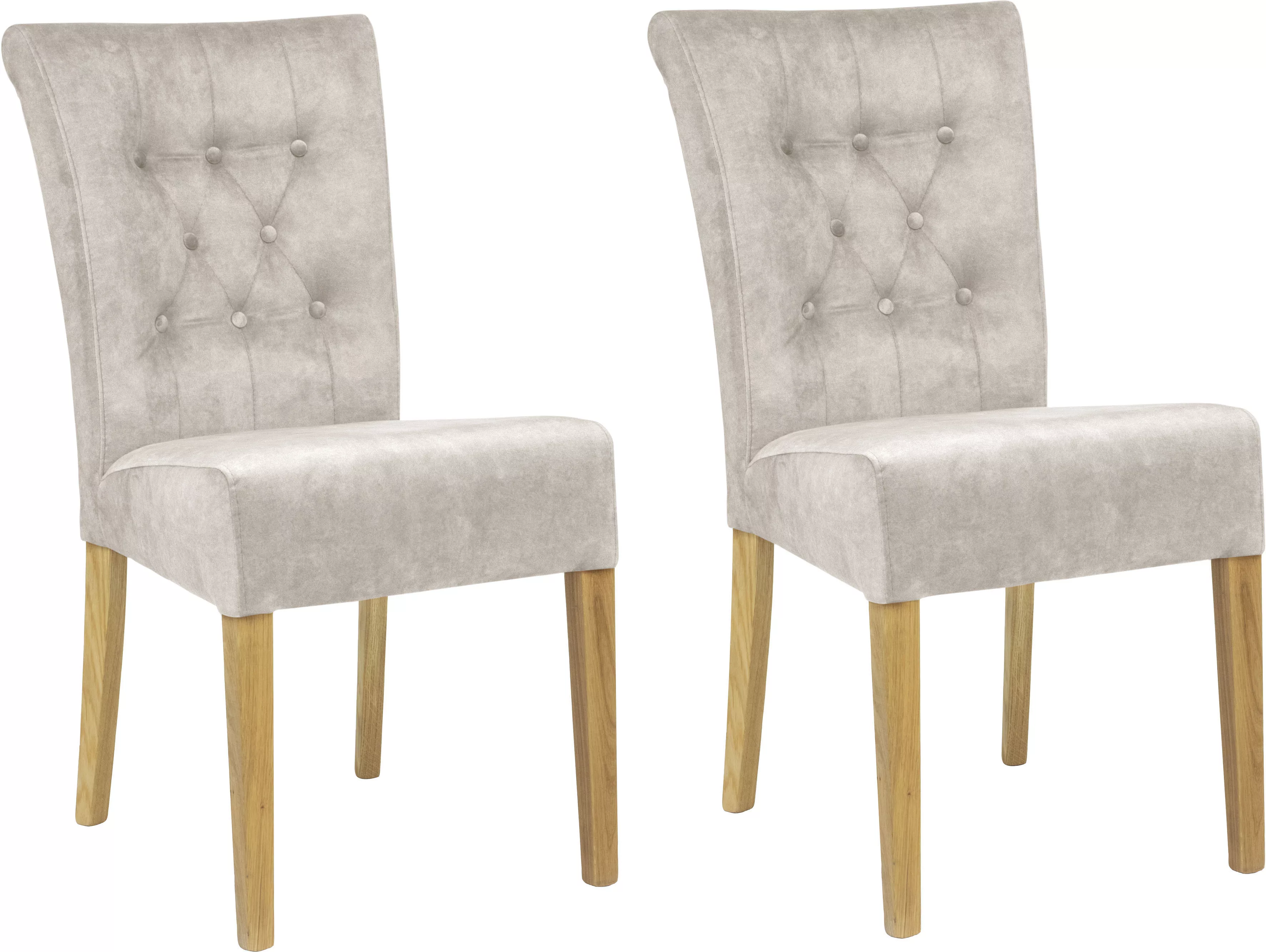 Home affaire Polsterstuhl "Queen", (Set), 2 St., Samtvelours, Esszimmerstuh günstig online kaufen