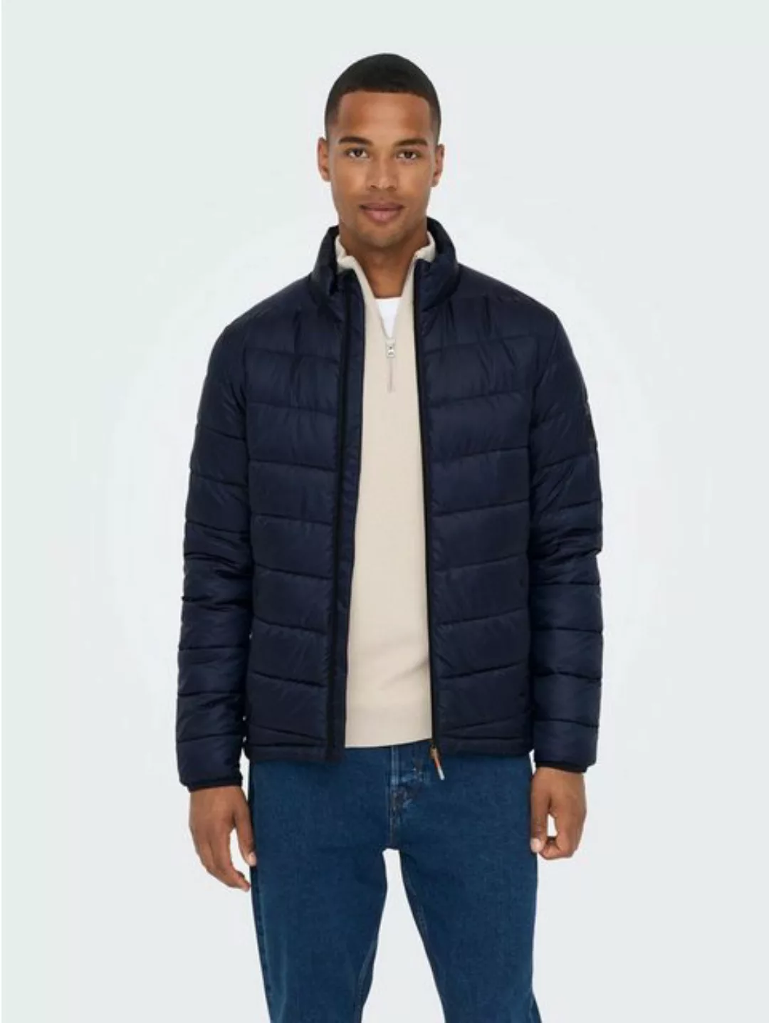 ONLY & SONS Blouson Legere Steppjacke Einfarbig Dünn Gefütterte Übergangsja günstig online kaufen