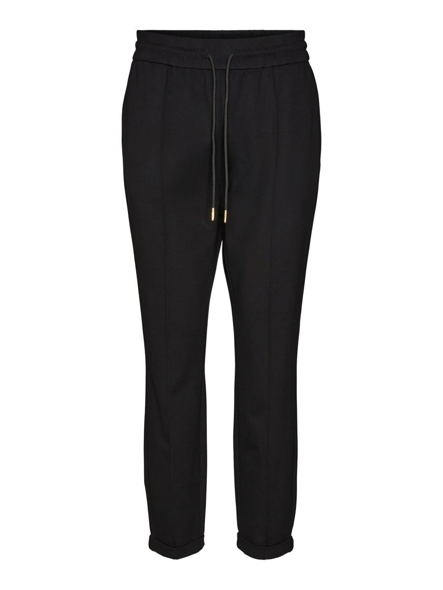 VERO MODA Knöchellange Mid Waist Loose Fit Hose Damen Schwarz günstig online kaufen