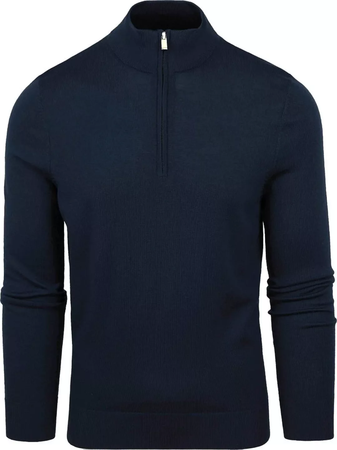 Suitable Merino Half Zip Pullover Navy - Größe 3XL günstig online kaufen