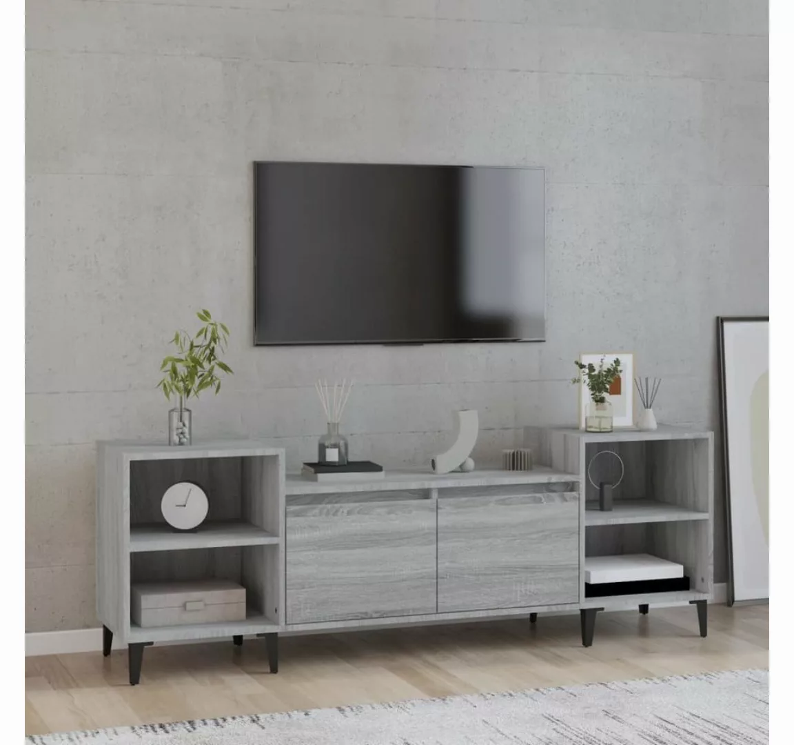 vidaXL TV-Schrank TV-Schrank Grau Sonoma 160x35x55 cm Spanplatte günstig online kaufen