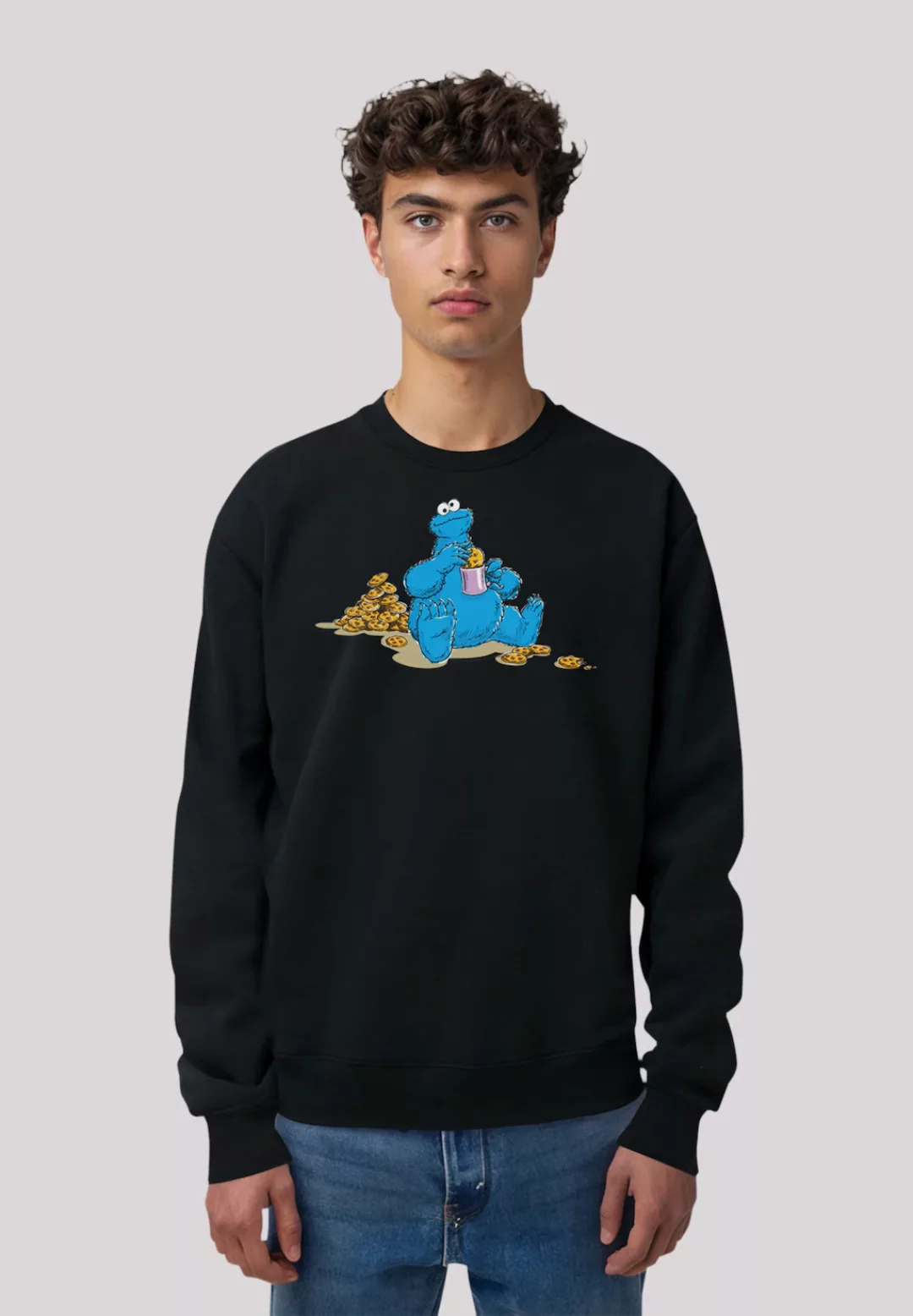 F4NT4STIC Sweatshirt "Sesamstraße Cookie Monster Coockietime", Premium Qual günstig online kaufen