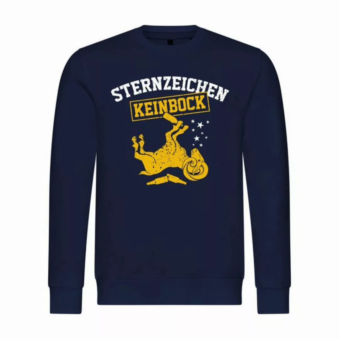 deinshirt Rundhalspullover Herren Sweatshirt Sternzeichen KEIN BOCK Mit Pri günstig online kaufen