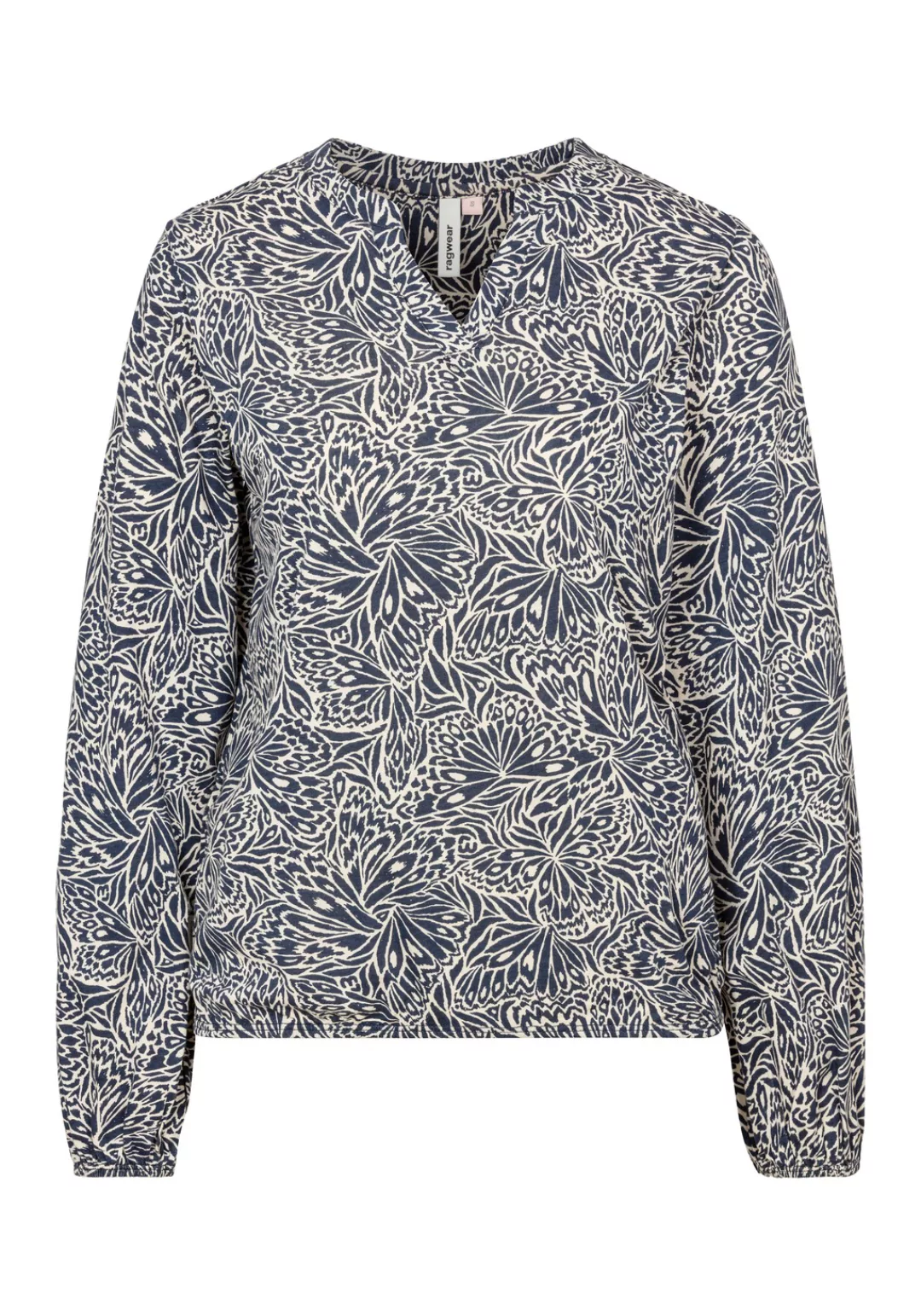 Ragwear Blusenshirt "SANTICA PRINT", mit Gummizug am Ärmel und am Saum günstig online kaufen