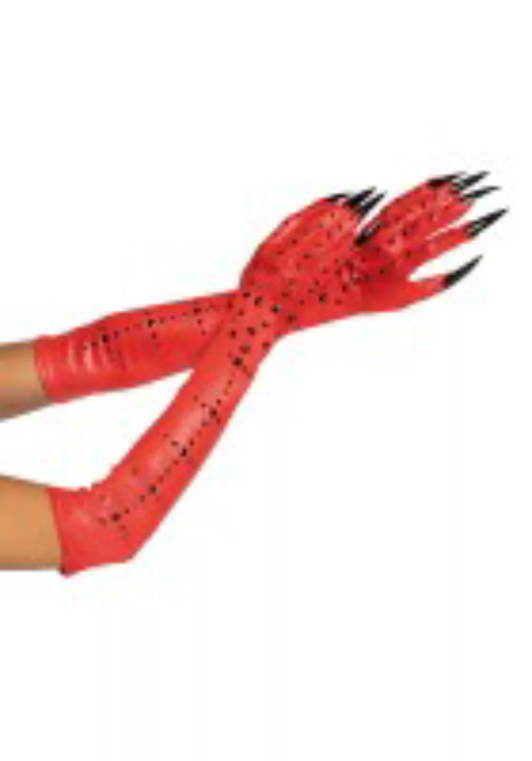Dämonen-Handschuhe mit Strasssteinen und Krallen günstig online kaufen