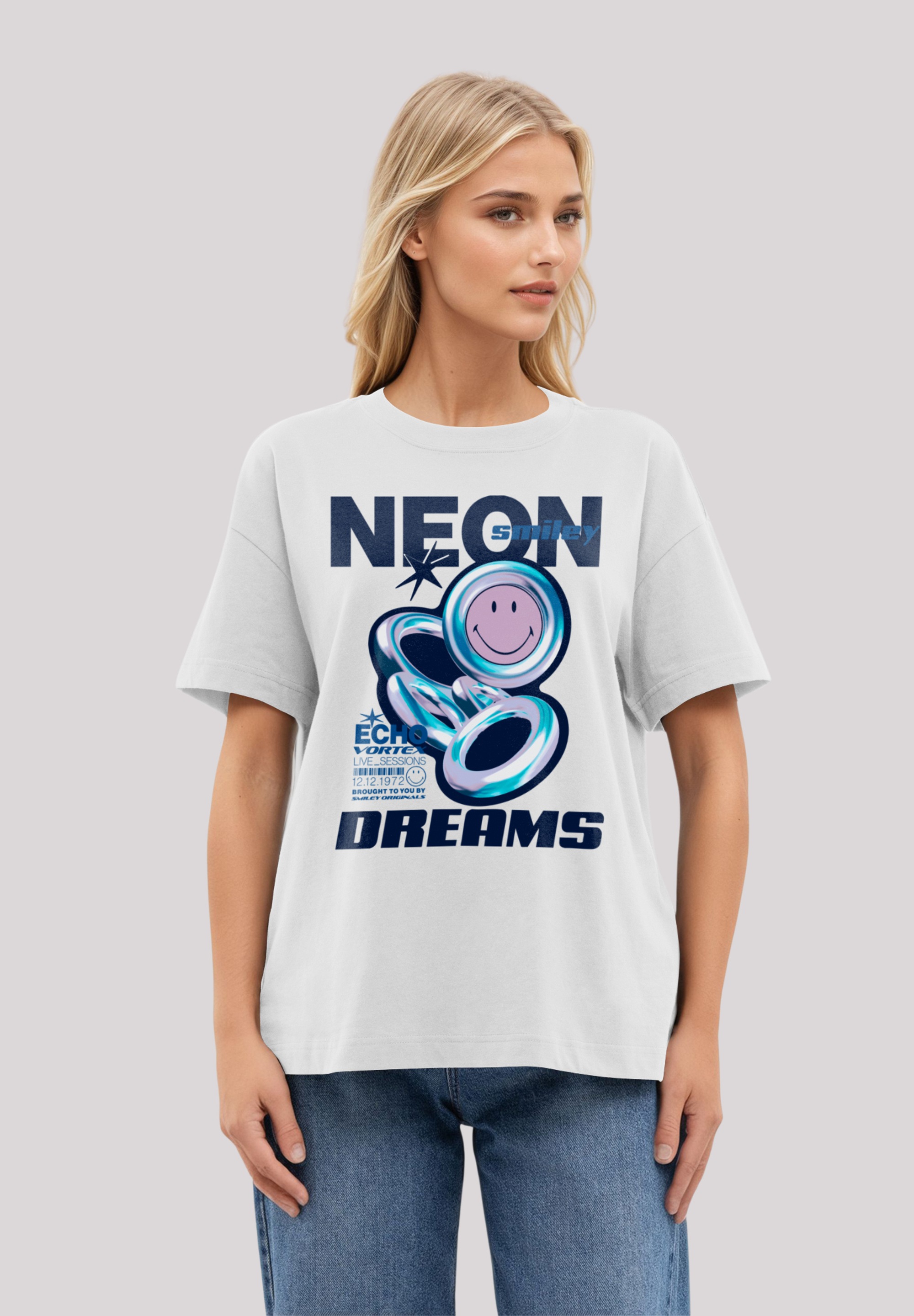 F4NT4STIC T-Shirt "Smiley Originals Neon Dreams Rave Wear", Premium Qualitä günstig online kaufen