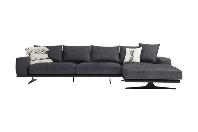 JVmoebel Ecksofa Ecksofa L-Form Sofa Wohnzimmer Grau Modern Stoff Sofas Sit günstig online kaufen