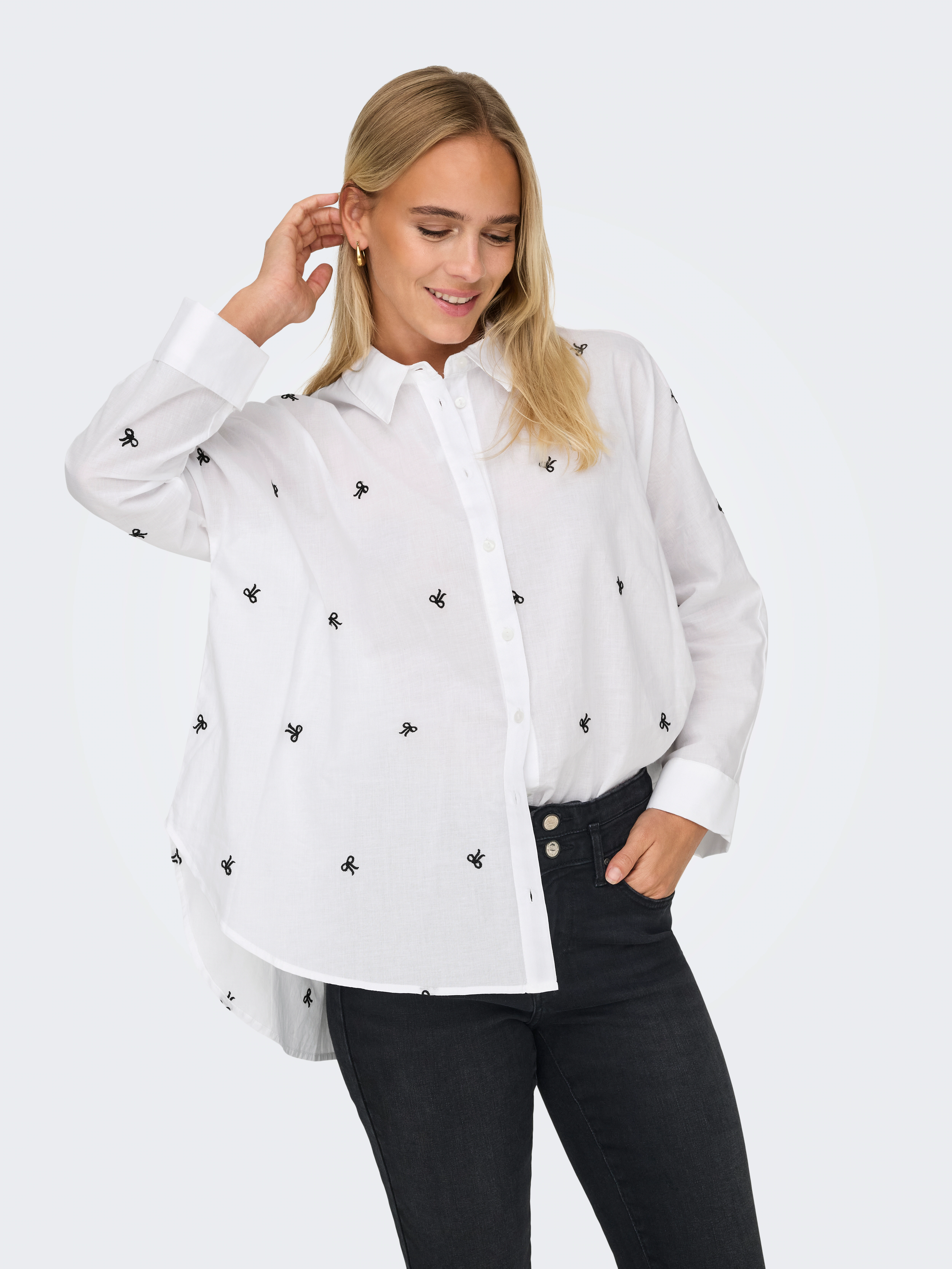 ONLY Hemdbluse "ONLNEW LINA GRACE LS EMB SHIRT NOOS WVN" günstig online kaufen
