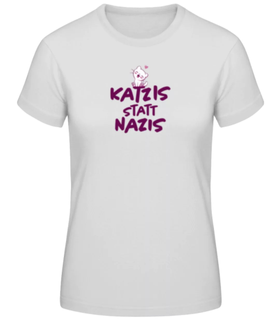 Katzis Statt Nazis · Frauen Basic T-Shirt günstig online kaufen