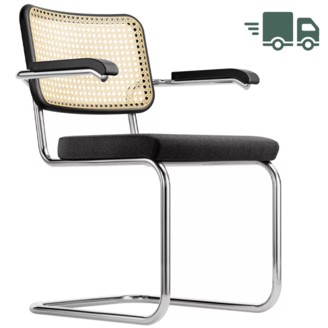 Abverkauf: THONET S 64 SPV | LEICHTE MÄNGEL | Buche schwarz gebeizt | Sitz günstig online kaufen