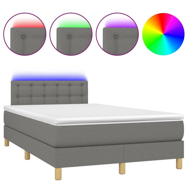 vidaXL Boxspringbett Bett Boxspringbett komplett mit Matratze & LED Stoff ( günstig online kaufen