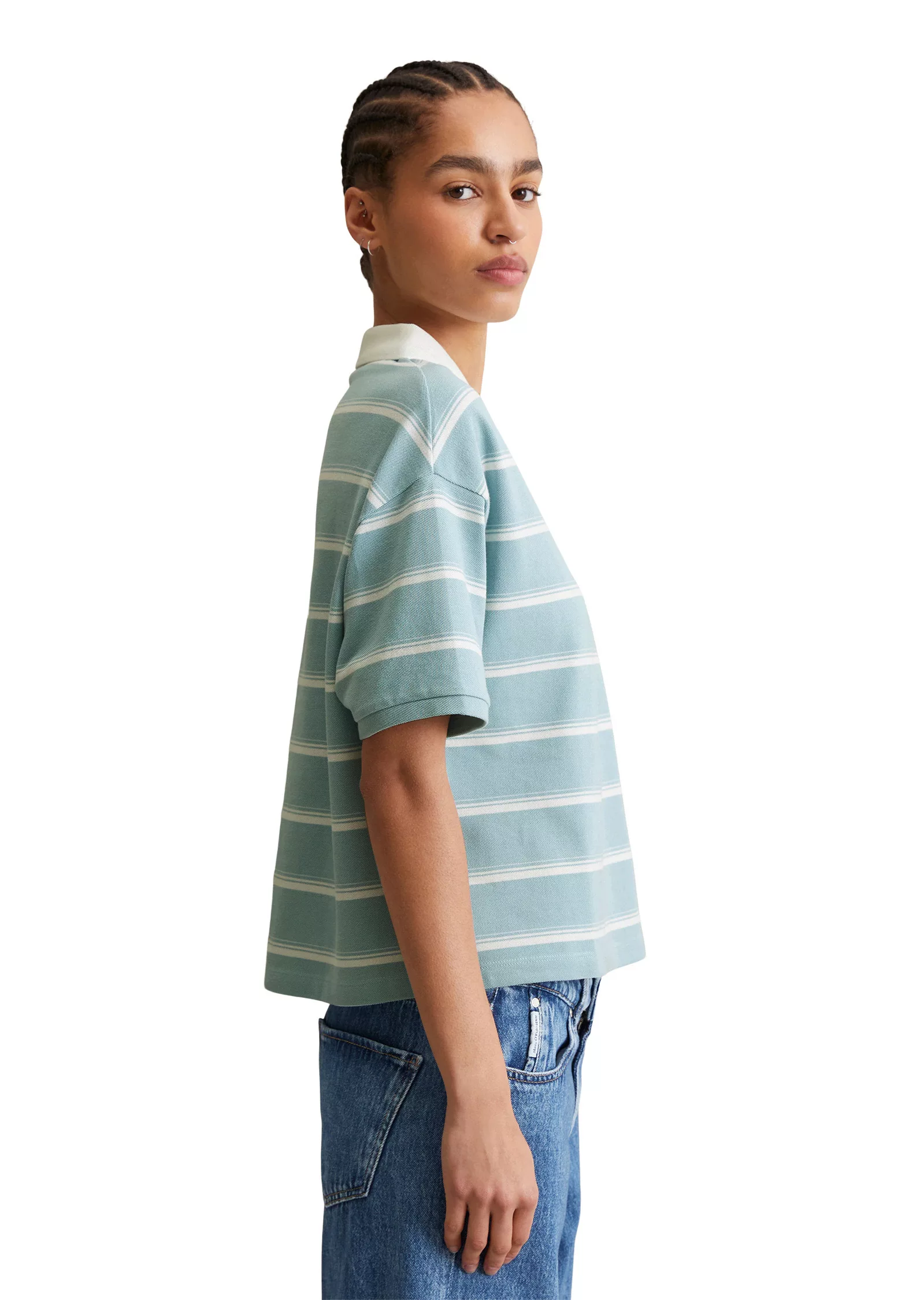 Marc OPolo DENIM Poloshirt "mit garngefärbten Streifen" günstig online kaufen