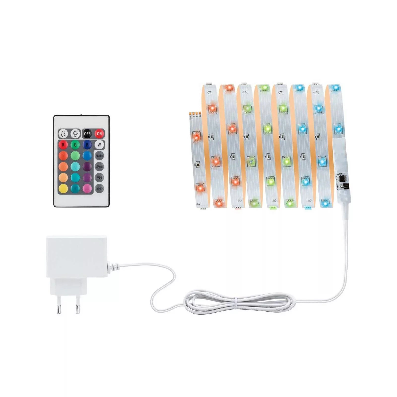 Paulmann LED-Strip-Set TIP, 1 m, weiß, Kunststoff, RGB günstig online kaufen