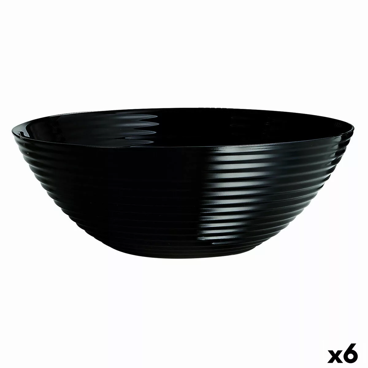 Salatschüssel Luminarc Harena Schwarz Glas (ø 27 Cm) (6 Stück) günstig online kaufen