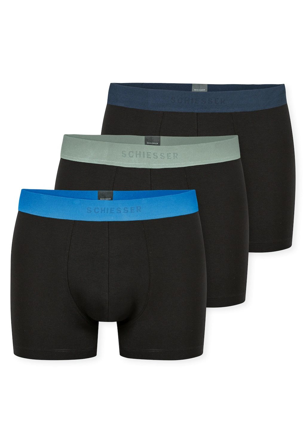 Schiesser Boxershorts ""95/5"", (3er Pack), mit farbigem Logobund günstig online kaufen