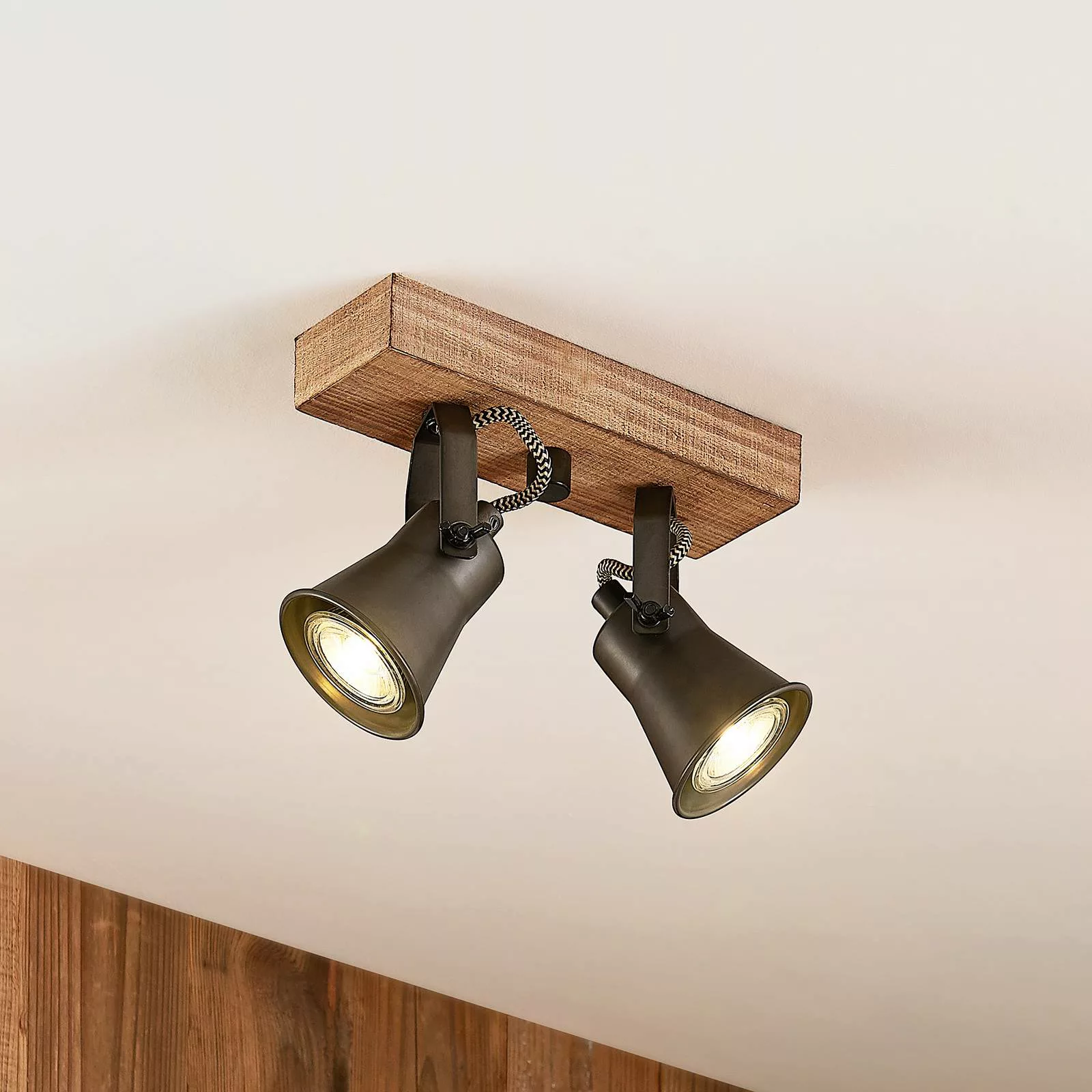 Lindby Grandesa Deckenstrahler, zweiflammig günstig online kaufen