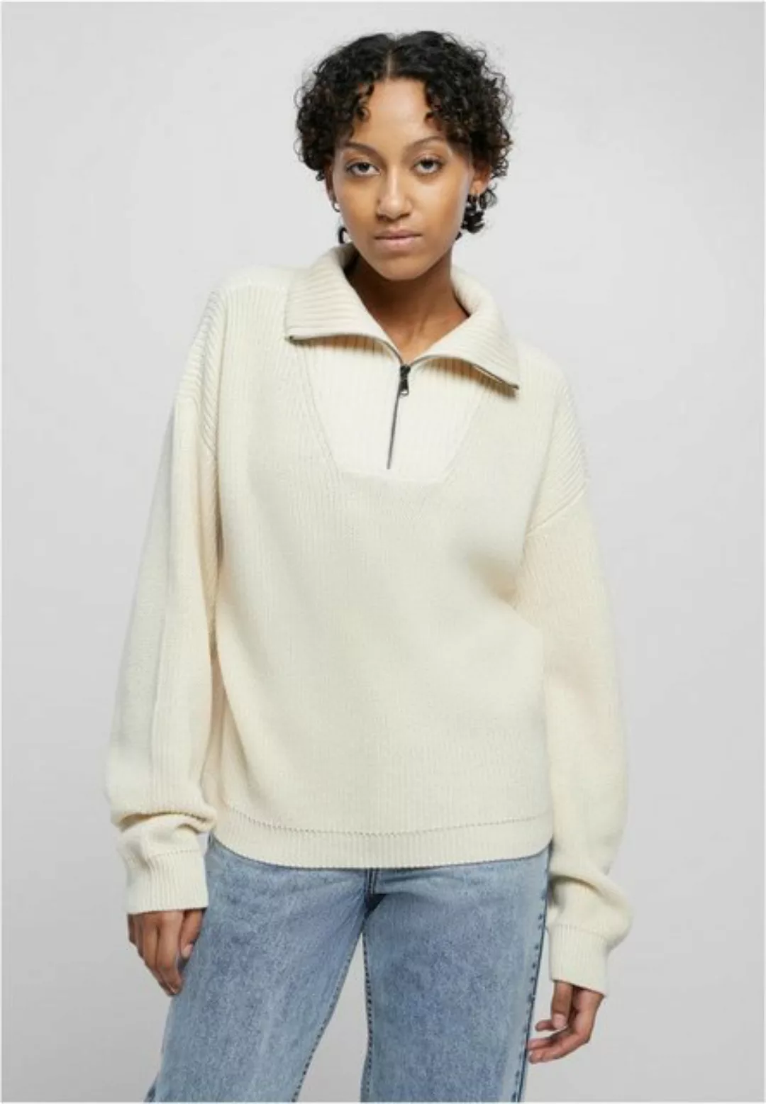 URBAN CLASSICS Hoodie Ladies Oversized Knit Troyer günstig online kaufen