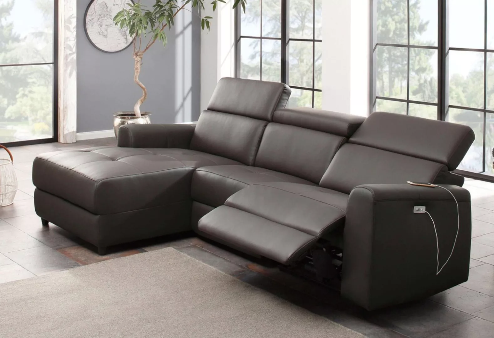 Home affaire Ecksofa "Sentrano, L-Form,", 275 cm, man. o. elektr. Relaxfunk günstig online kaufen