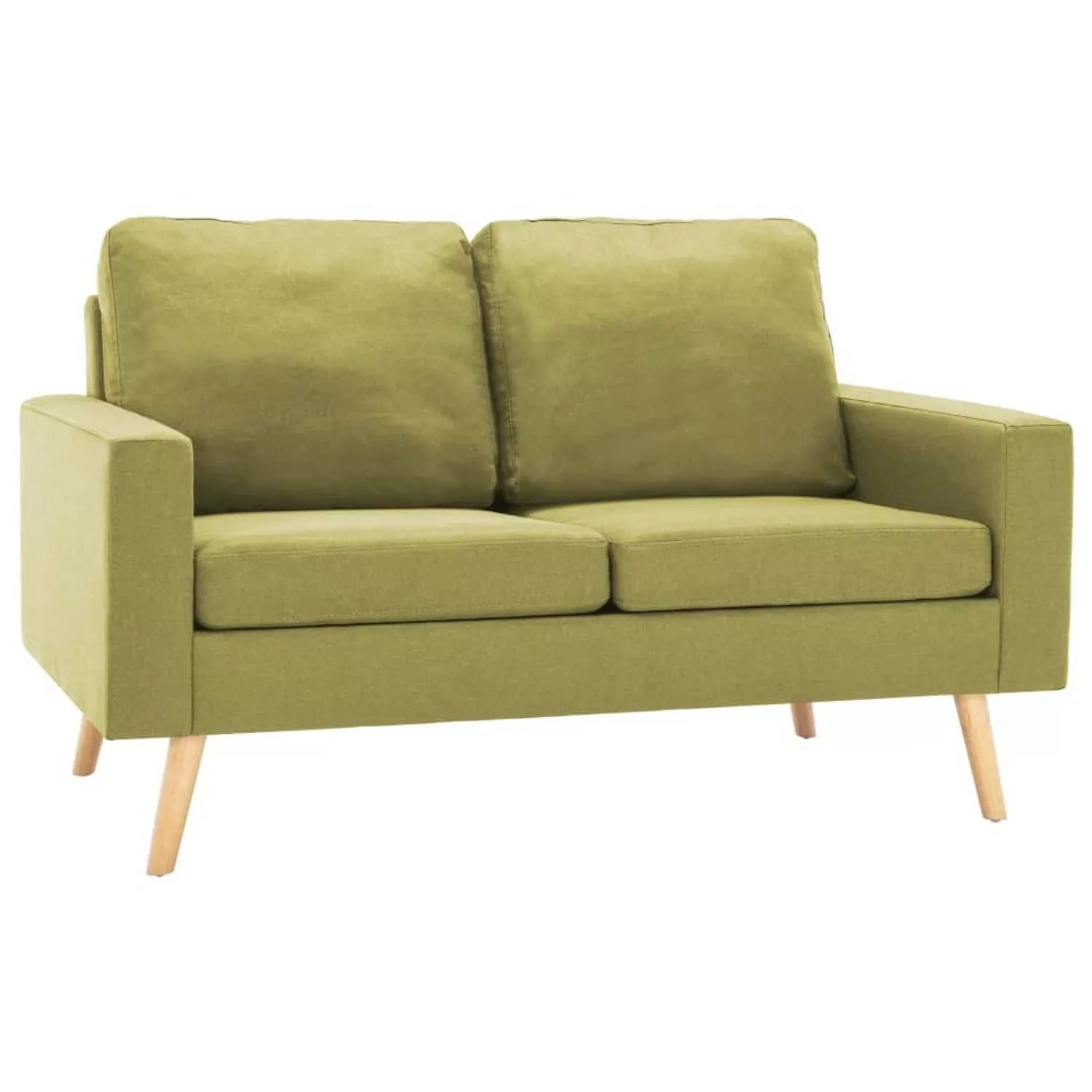 vidaXL Sofa 2-Sitzer-Sofa Grün Stoff Couch günstig online kaufen