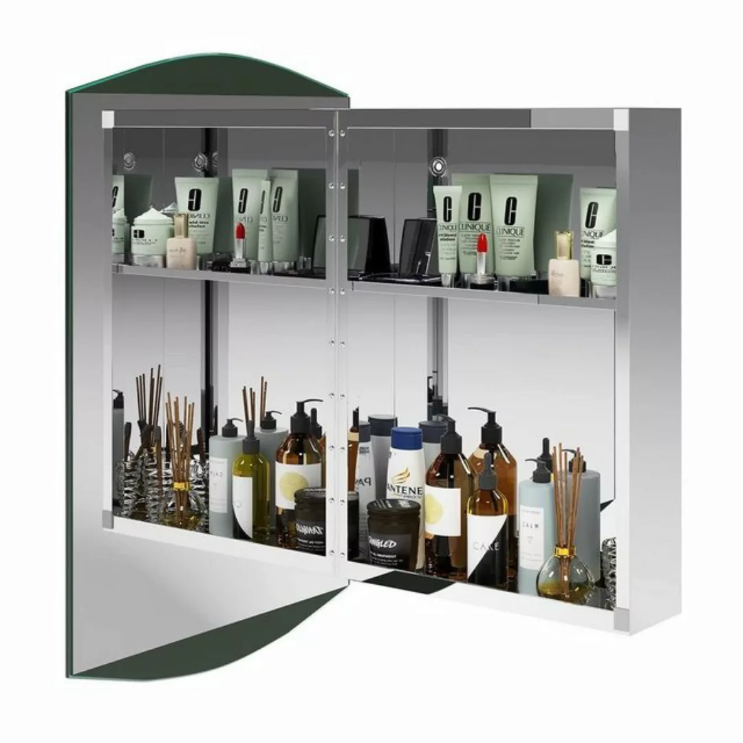 Homfa Spiegelschrank Badschrank mit Spiegeltür Hängeschrank aus Edelstahl, günstig online kaufen
